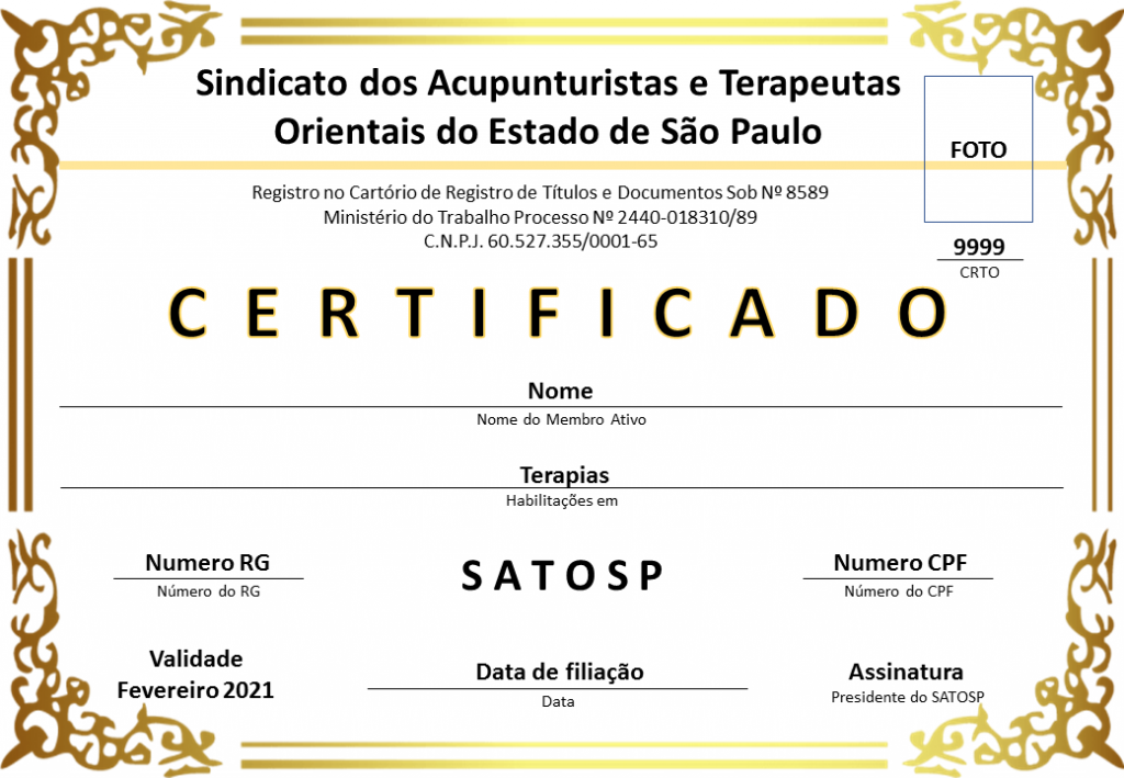 Baixar o Certificado Modelo